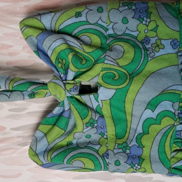 Wild Fable Blue Swirl French Terry Romper w/Adjustable Halter & Strap Options S - Picture 6 of 11